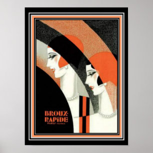 1920's Deco Broux Rapide Advertisement Print Poster