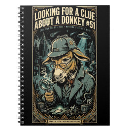 1920s Detective Donkey Noir Comic Anteckningsbok