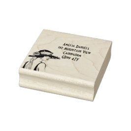 1920's Flapper Girl Adress Self-Inking Frimärke Stämpel