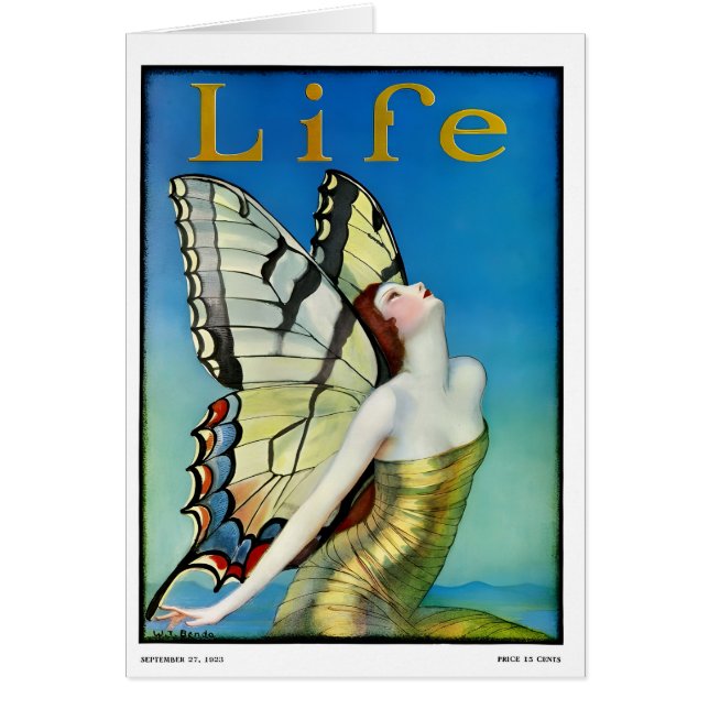 1920s style girl greetings card  hälsningskort (Framsidan)