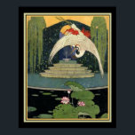 1921 Art Deco Garden Scene 16 x 20 Poster<br><div class="desc">Snygg Art Deco Garden Scene från 1921 House och Garden Cover.</div>