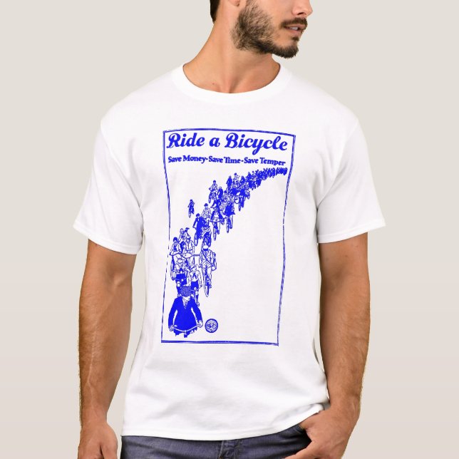 1921 cykelblått tee (Framsida)