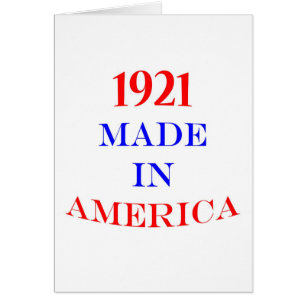 1921 gjorde i Amerika Hälsningskort
