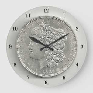 1921 Morgan Silver-dockans väggklocka