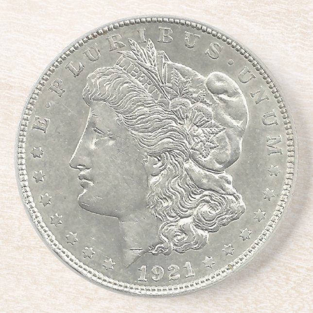1921 Morgan Silver-dollar Underlägg (Framsidan)