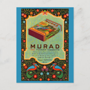 1921 Murad Turkiska cigaretter och Vykort