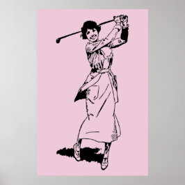 1921 Vintage Female Golfer Poster