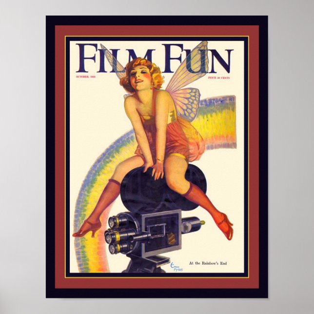1922 "Film Roligt" Deco Magazine Cover Poster (Framsidan)