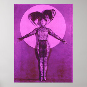 1922-filmstjärna i kulan - lavender poster
