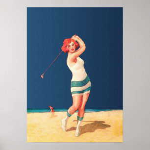 1922 Golf Watercolor-utskrift Poster