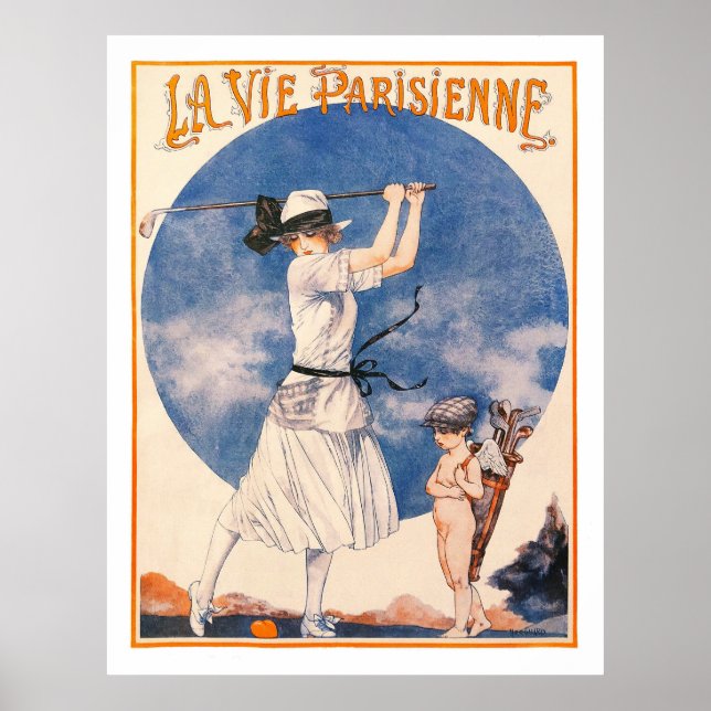 1922 la Parisienne Golf Print Poster (Framsidan)