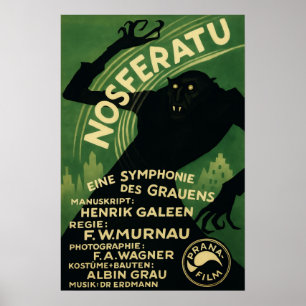 1922 Nosferatu Klassisk Stumfilm Återuppfunnen Poster