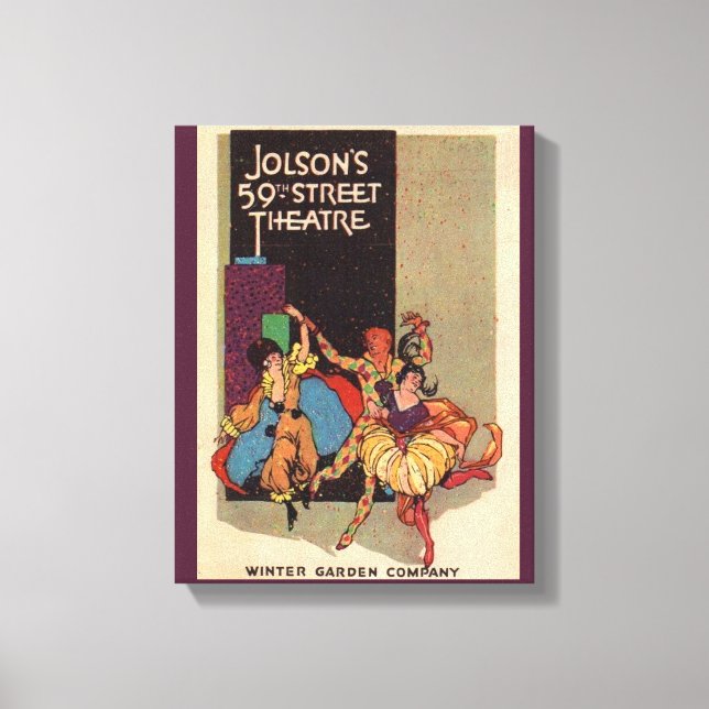 1923 Al Jolsons teaterleksaksskydd Canvastryck (Framsida)
