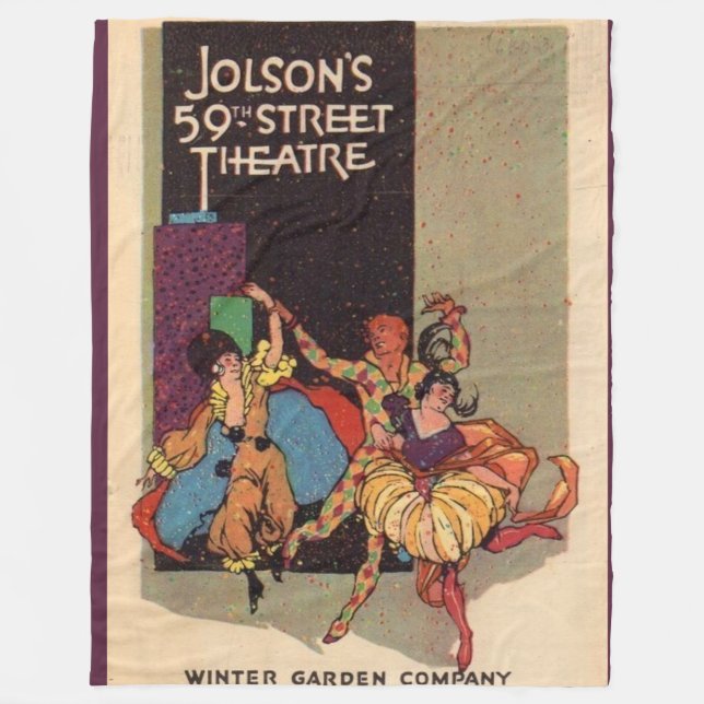 1923 Al Jolsons teaterleksaksskydd Fleecefilt (Framsidan)