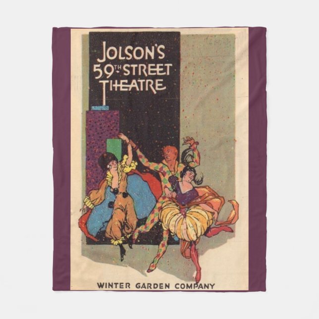 1923 Al Jolsons teaterleksaksskydd Fleecefilt (Framsidan)