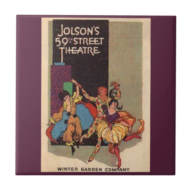 1923 Al Jolsons teaterleksaksskydd Kakelplatta (Framsidan)