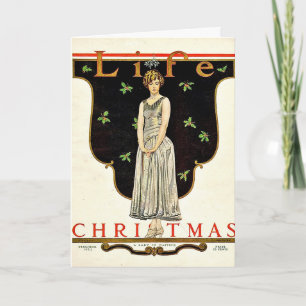 1923 års julillustration av Coles Phillips Helgkort