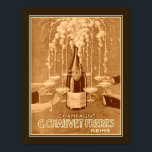 1923 Art Deco Champagne och Poster<br><div class="desc">1923,  Art Deco,  reklam för G. Chauvet Freres Champagne.</div>