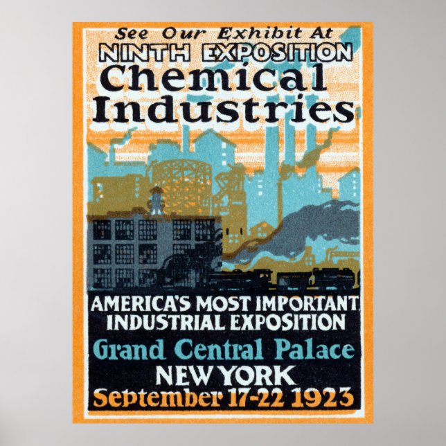 1923 Chemical Industry Exposition Poster (Framsidan)