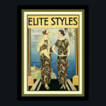 1923 Elite Stilar Art Deco Mode Skriv ut 12 x 16 Poster<br><div class="desc">Snygg 1923 Art Deco Cover för tidskriften "Elite Stilar".</div>