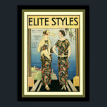 1923 Elite Stilar Art Deco Mode Skriv ut 12 x 16 Poster<br><div class="desc">Snygg 1923 Art Deco Cover för tidskriften "Elite Stilar".</div>