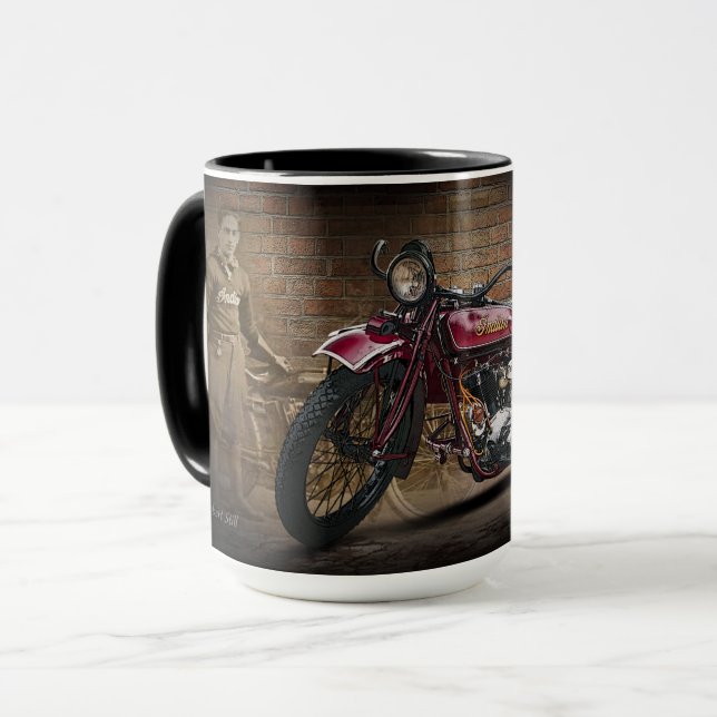 1923 indiska stora högsta motorcykelmugg mugg (Framsida vänster)