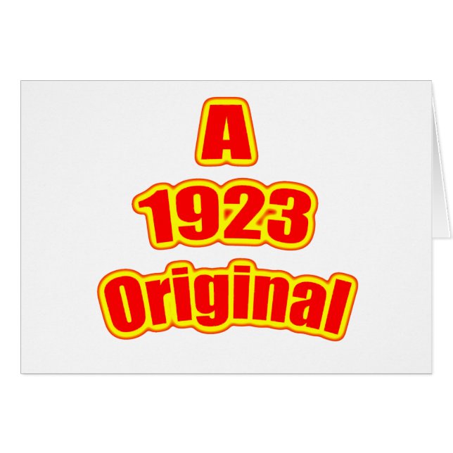 1923 original- rött hälsningskort (Framsidan Horizontal)