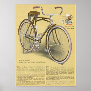 1923 Skogsvaktare Arch Ram Bicycle Ad Art Poster