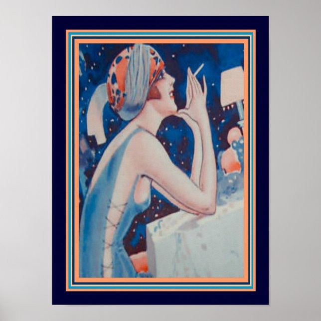 1923 Vie Parisienne Art Deco Print 12 x 16 Poster (Framsidan)
