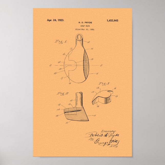 1923-Vintages Klubb - mönsterutskrift Poster (Framsidan)