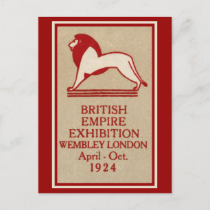 1924 British Empire Exhibition Poster Vykort