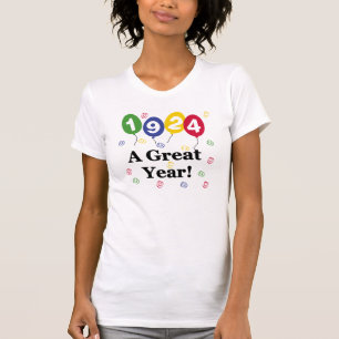 1924 en födelsedag för underbart år tee shirt