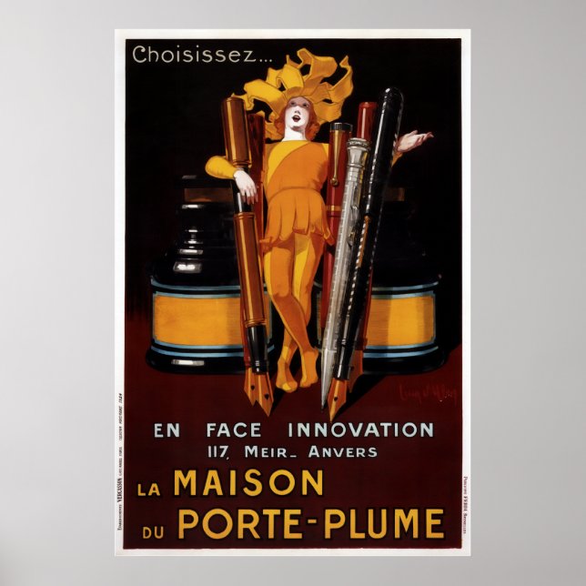 1924 Jean D'ylen-la Maison Du Porte-plume Poster (Framsidan)