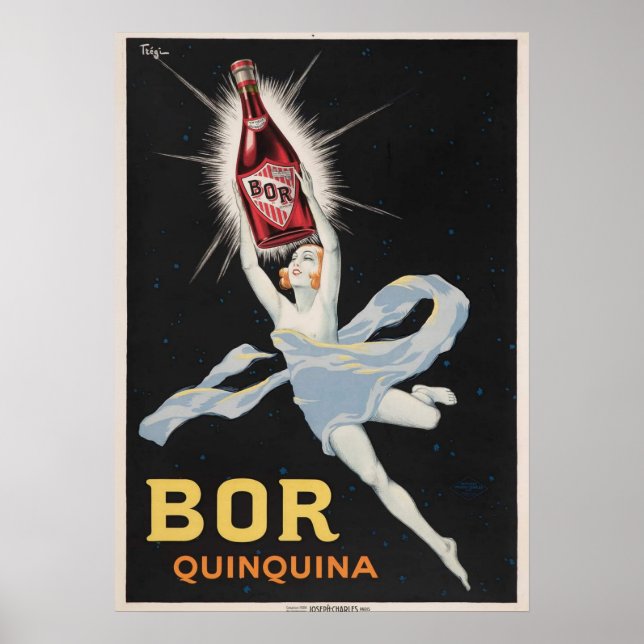 1924 🍾 Joseph-Charles Paris Bor Quinquina Vin Poster (Framsidan)