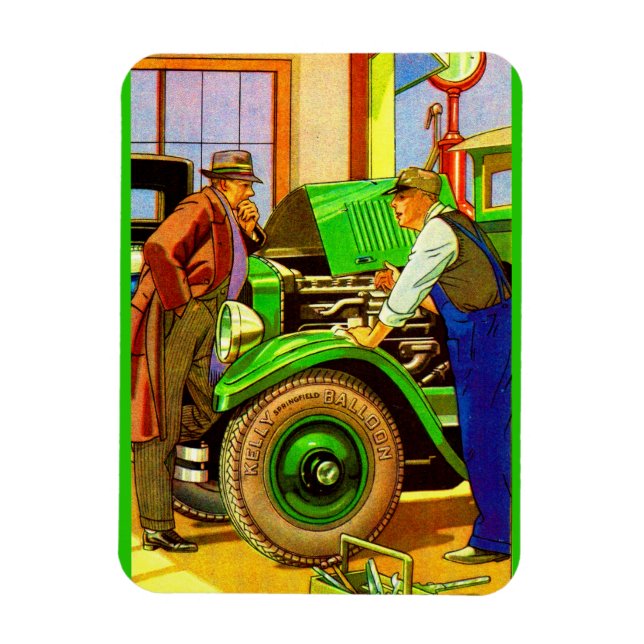 1924 Kelly Springfield ballong däck ad Magnet (Vertikal)