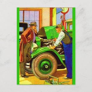 1924 Kelly Springfield ballong däck ad Vykort