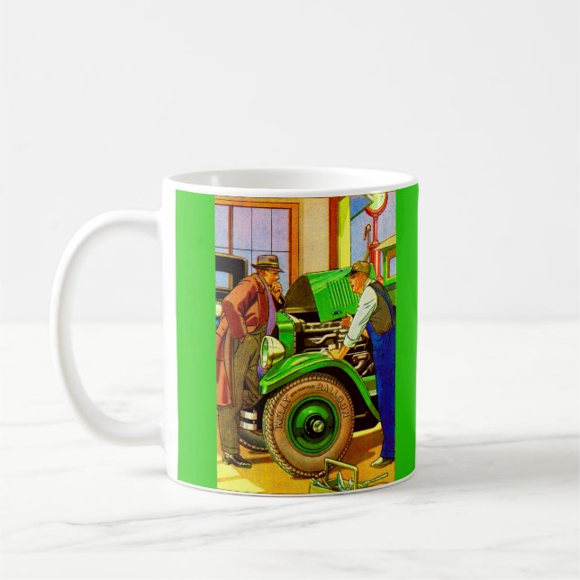 1924 Kelly Springfield ballongdäck annons Kaffemugg (Vänster)