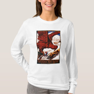 1924 olympiska vinterlekaffisch t-shirt