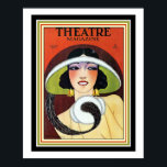 1924 Teater Magazine Art Deco Cover 16 x 20 Poster<br><div class="desc">Colorful Art Deco-hölje för teatermagasin. Utfärdad i januari 1924. Poster åtgärder 16 x 20</div>
