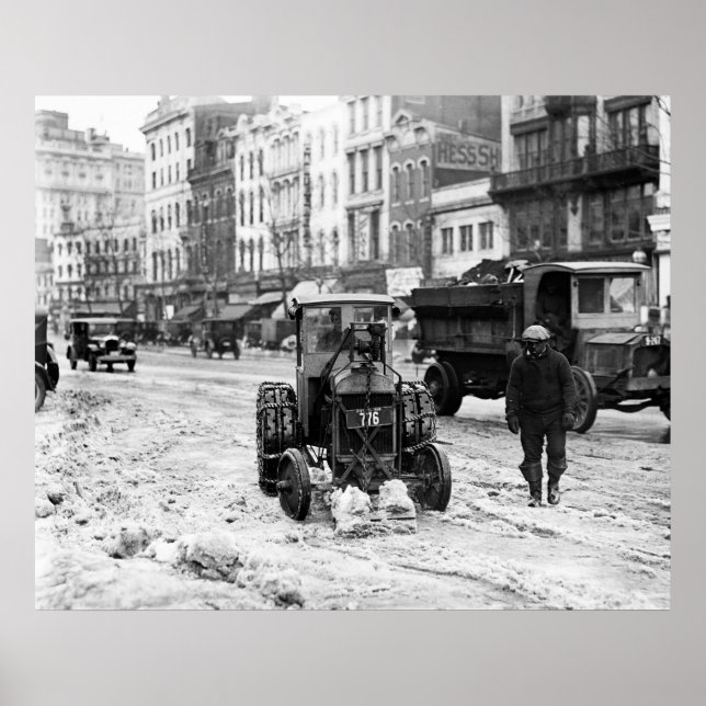 1924 Traktorns Snö-flöde Poster (Framsidan)