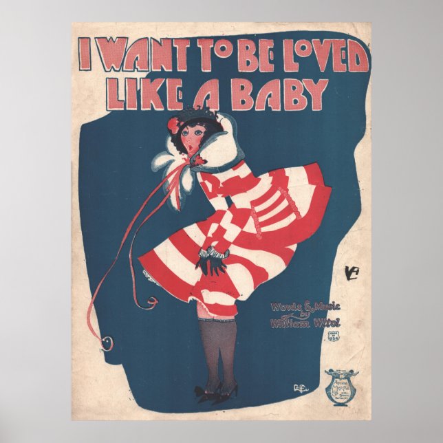 1924 vill jag bli älskad som en Baby Poster (Framsidan)