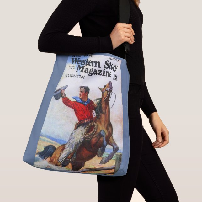 1924 Western magasinepresentation. Axelväska (Närbild)