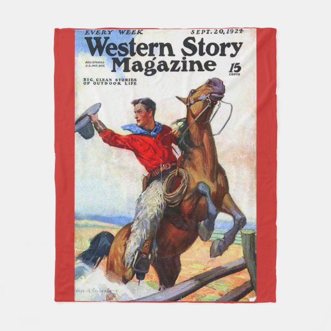 1924 Western magasinepresentation. Fleecefilt (Framsidan)