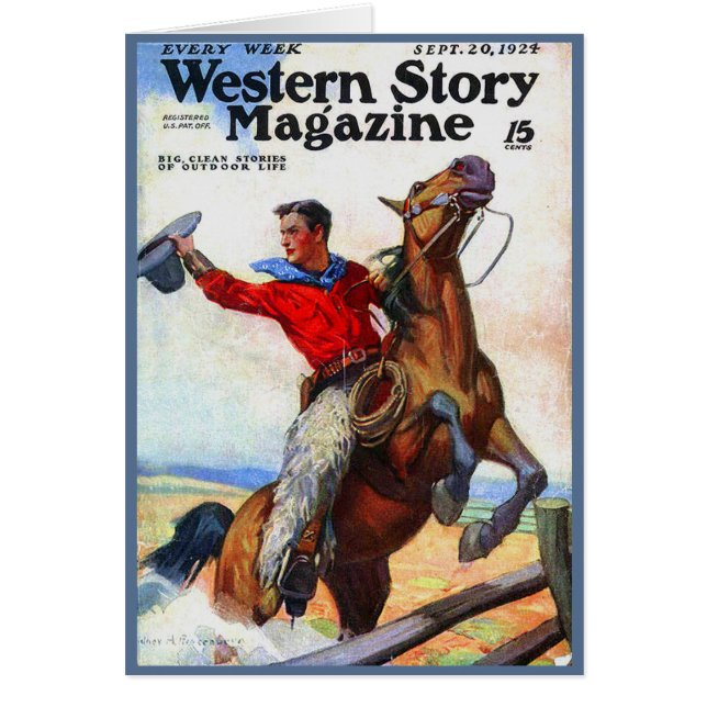 1924 Westernt magasin Hälsningskort (Framsidan)