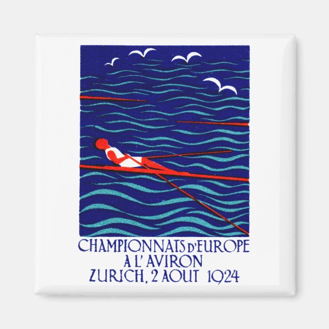 1924 Zürich Rending Poster Magnet (Framsidan)