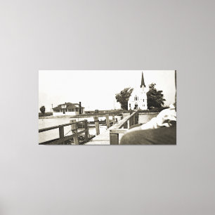 1925 års ståndpunkt från Harsens Island Michigan S Canvastryck