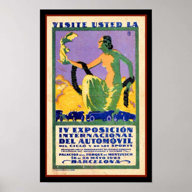 1925 AUTOMOTIVE EXPOSITION VINTAGE POSTER (Framsidan)