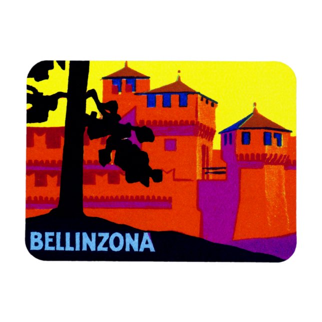 1925 Bellinzona Schweiz Magnet (Horisontell)