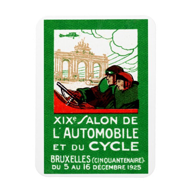 1925 Bruxelles bilverkstadshandling i Bryssel Magnet (Vertikal)