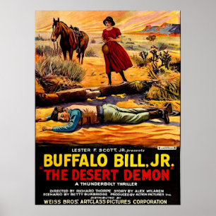 1925 Buffalo Bill, Jr. - Desert Demon-filmen poste Poster